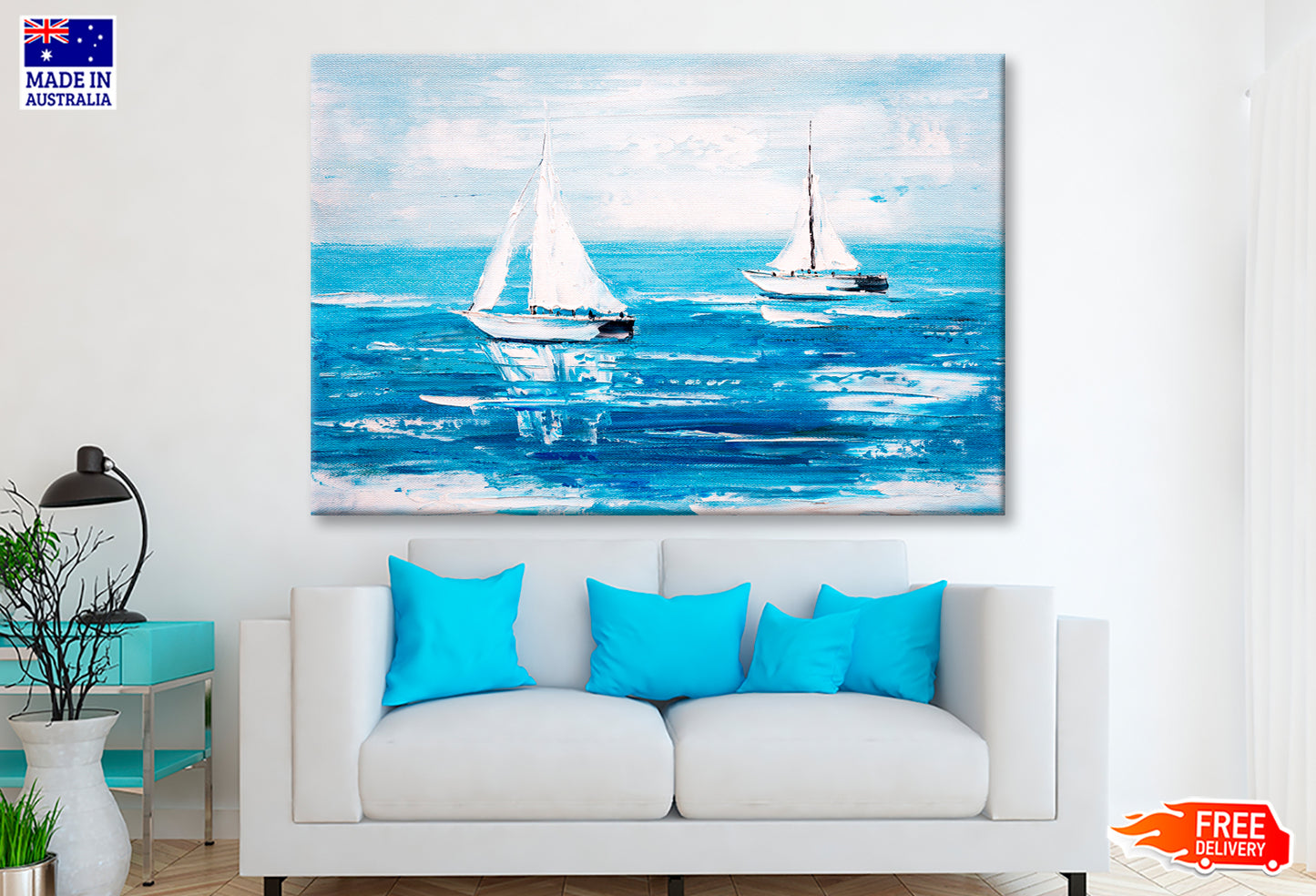 Sailing Boat Oil Painting Wall Art Limited Edition High Quality Print