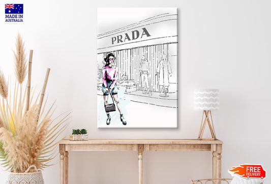 Fashion Girl with Specs Wall Art Limited Edition High Quality Print