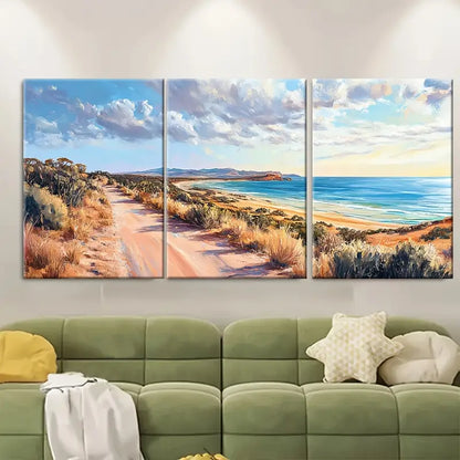 3pcs Esperance Beach Coastline Print Australia Wall Art Set Canvas Framed 50x70cm - High Quality Print 100% Australian Made Wall Canvas Ready to Hang