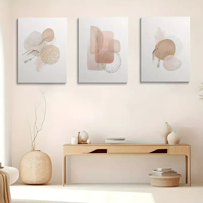 3pcs Abstract Color Graphic Geometric Fashion Pattern Metal Print Ready to Hang Art