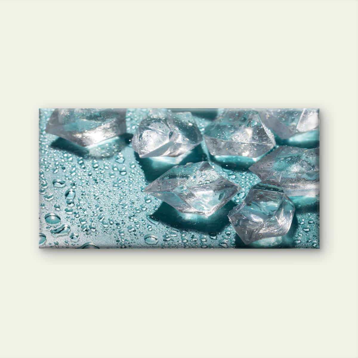 Glistening Ice Cubes Wall Art Canvas Office Home Room Framed 120x60cm