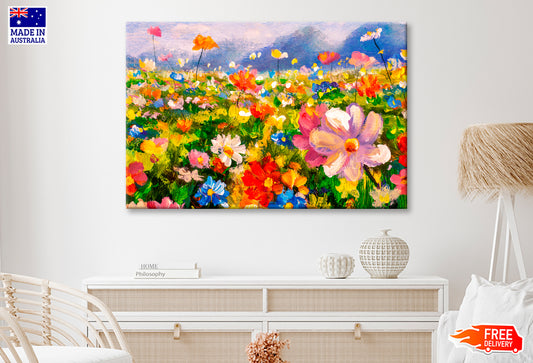 Flower Meadow Oil Painting Wall Art Limited Edition High Quality Print