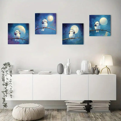 4pcs Decor Enjoy Musi Wall Art Canvas Framed