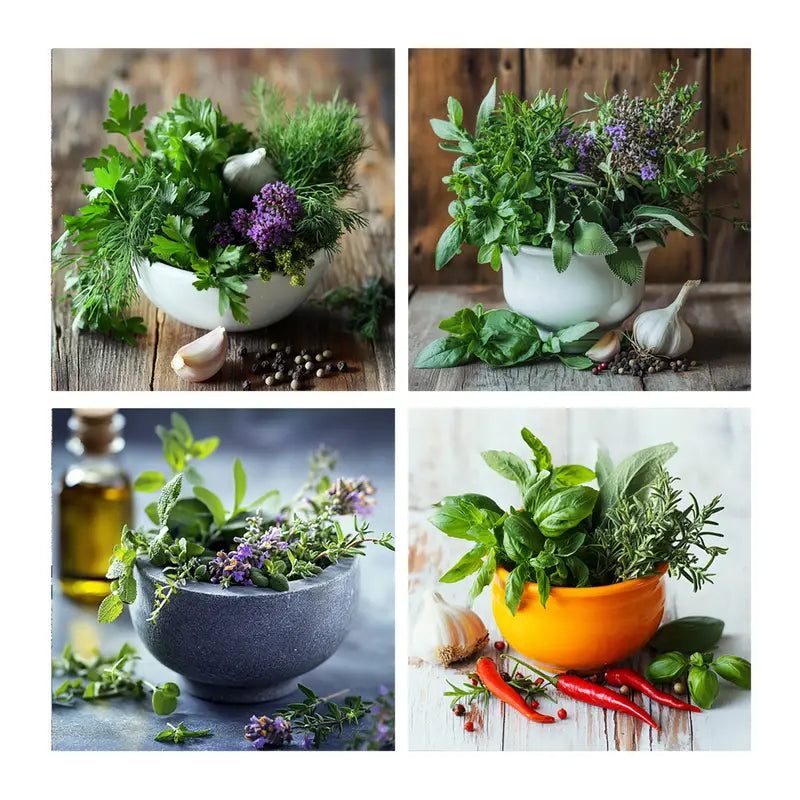 4pcs Nature's Palette Wall Art Canvas Framed