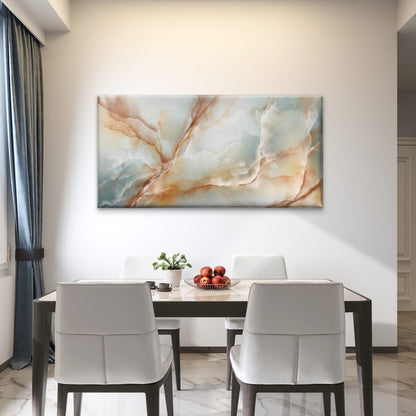 Onyx Marble With Soft Golden Wall Art Canvas Office Home Room Framed 120x60cm