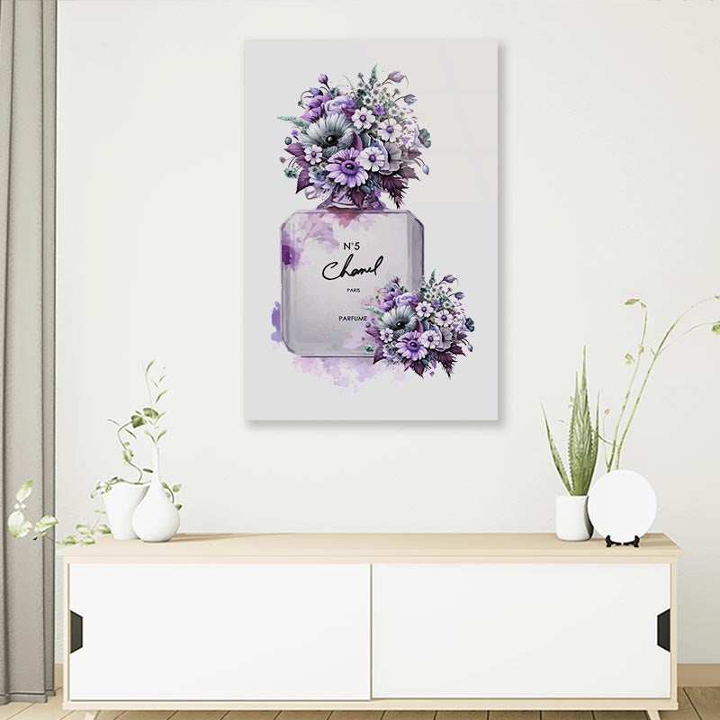 Purple Perfume 3D Design Acrylic Glass Print Tempered Glass Wall Art 100% Made in Australia Ready to Hang