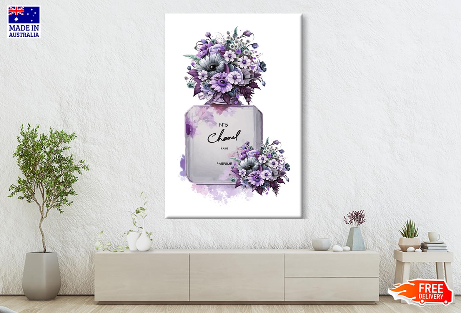 Purple Perfume Wall Art Limited Edition High Quality Print