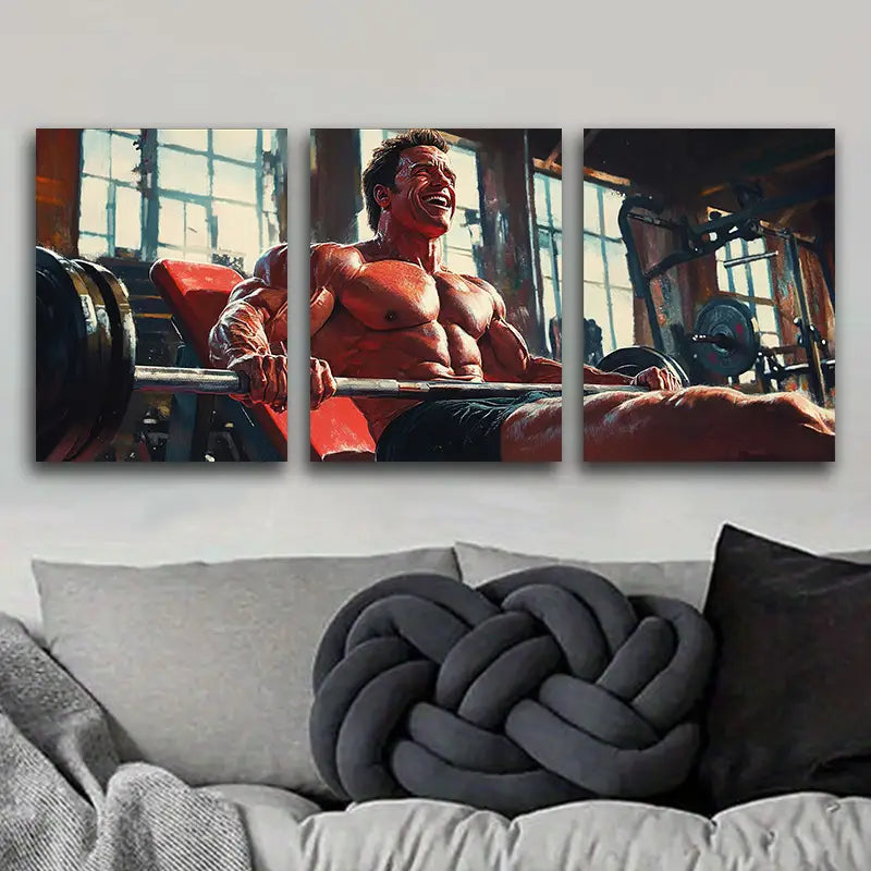 3pcs Fitness Instructor Metal Print Ready to Hang Art
