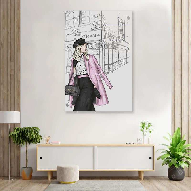 Pink Boss lady 3D Design Acrylic Glass Print Tempered Glass Wall Art 100% Made in Australia Ready to Hang