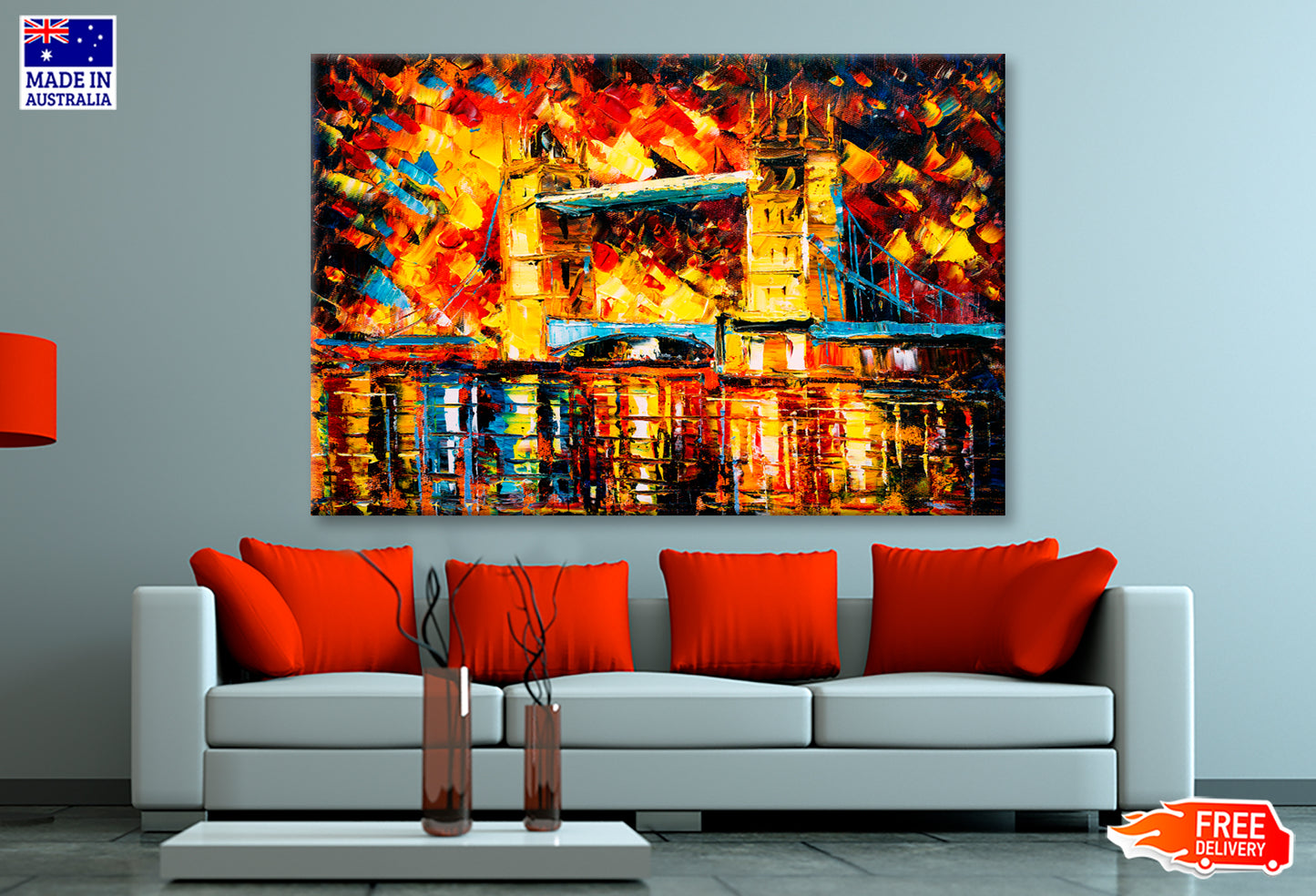 London Bridge, United Kingdom Oil Painting Wall Art Limited Edition High Quality Print