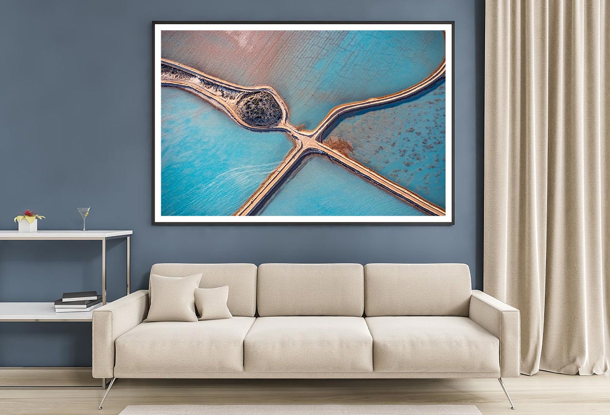 Aerial Of Salt Works Australia Home Decor Premium Quality Poster Print Choose Your Sizes