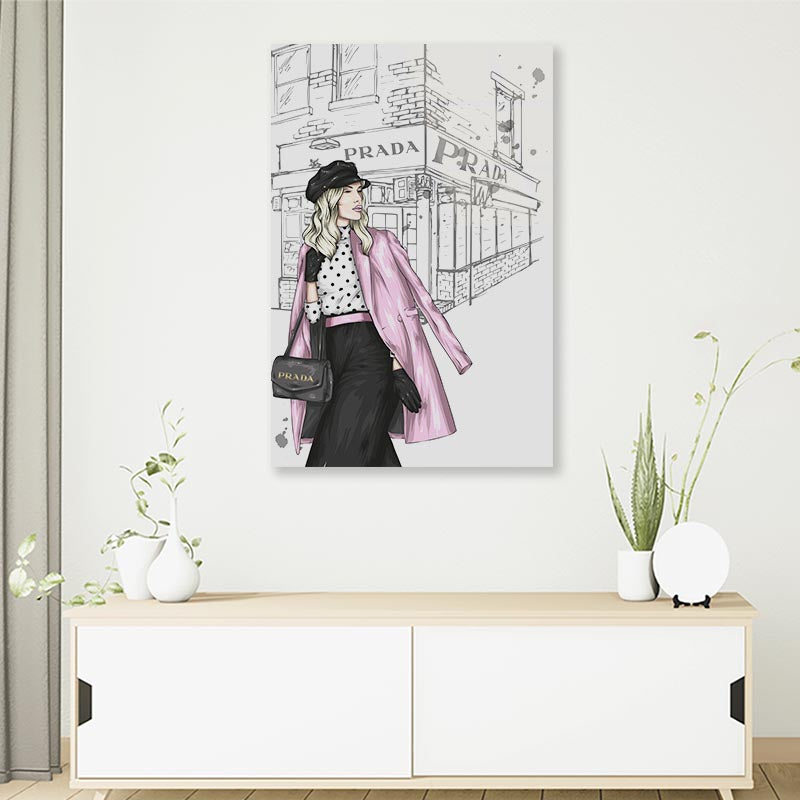 Pink Boss lady 3D Design Acrylic Glass Print Tempered Glass Wall Art 100% Made in Australia Ready to Hang