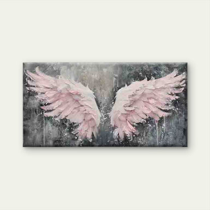 Pink Angel Wings Wall Art Canvas Office Home Room Framed 120x60cm