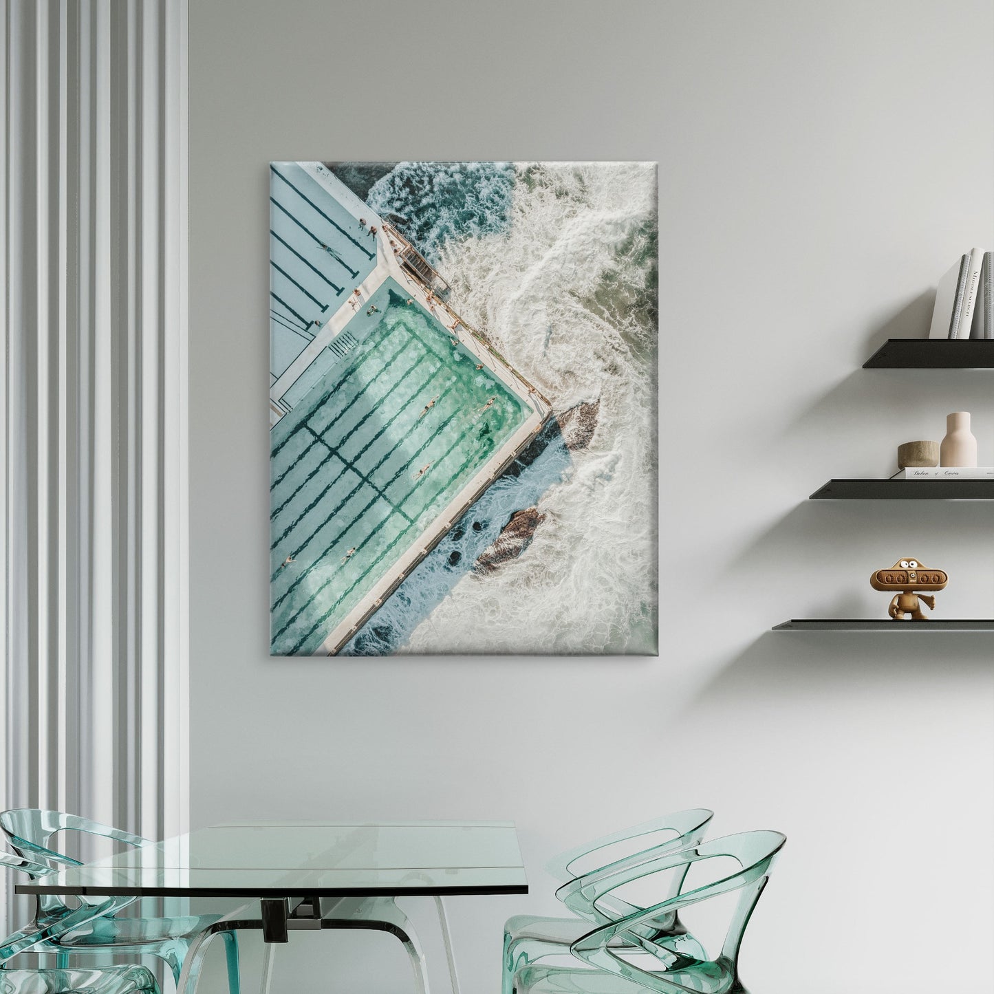 Bondi Icebergs Club, Bondi Beach, Australia Neutral Canvas Print Wall Art Decor 100% Australian Made