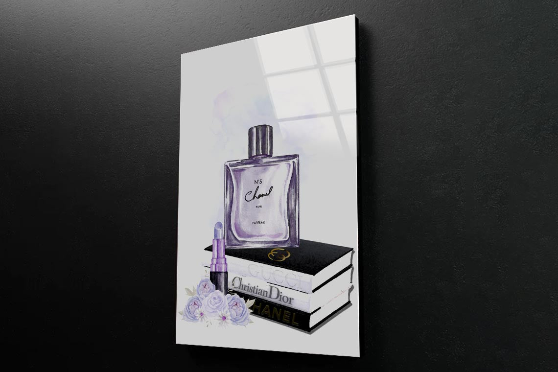 Perfume and Book Set 3D Design Acrylic Glass Print Tempered Glass Wall Art 100% Made in Australia Ready to Hang