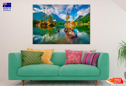 Misty Morning On Hintersee Lake Print 100% Australian Made