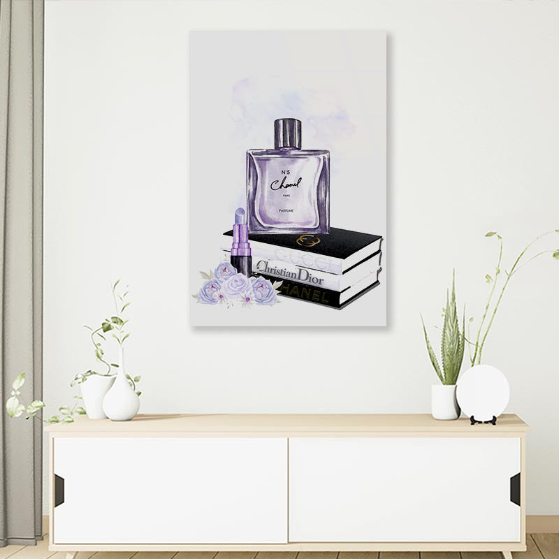 Perfume and Book Set 3D Design Acrylic Glass Print Tempered Glass Wall Art 100% Made in Australia Ready to Hang