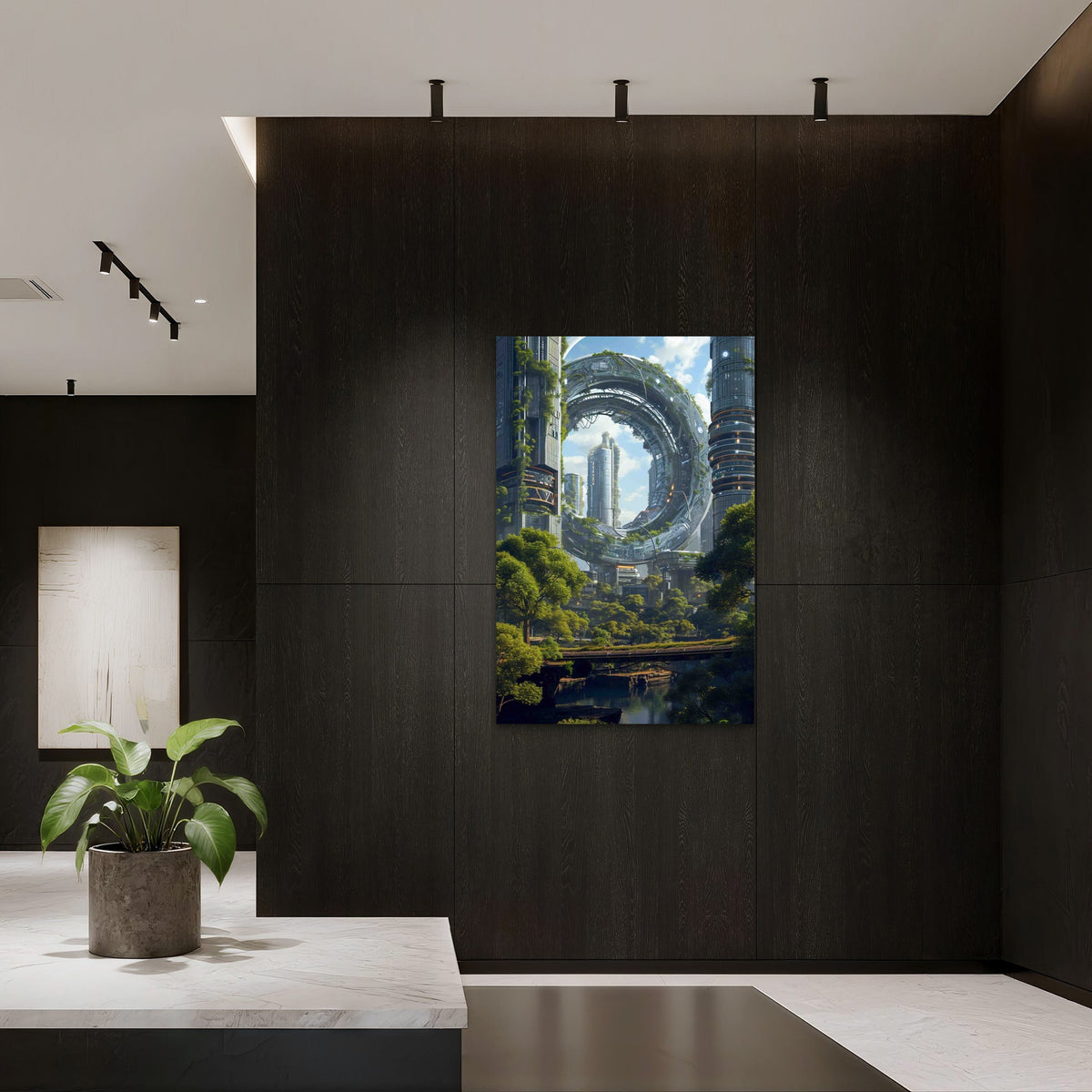 Fantasy Scene With Surreal Elements 60x90cm Metal Print Ready to Hang