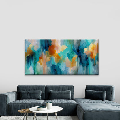 Abstract Palette Dynamic Flow Wall Art Canvas Office Home Room Framed 120x60cm