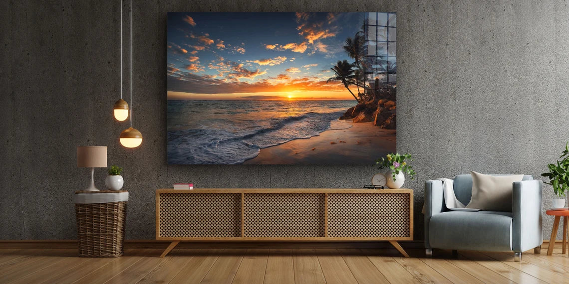 Sunset at Palm Beach UV Direct Aluminum Print Australian Made Quality