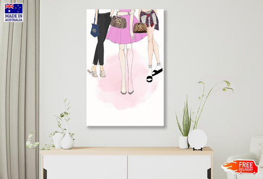Fancy Girls with Luxury Bags Wall Art Limited Edition High Quality Print