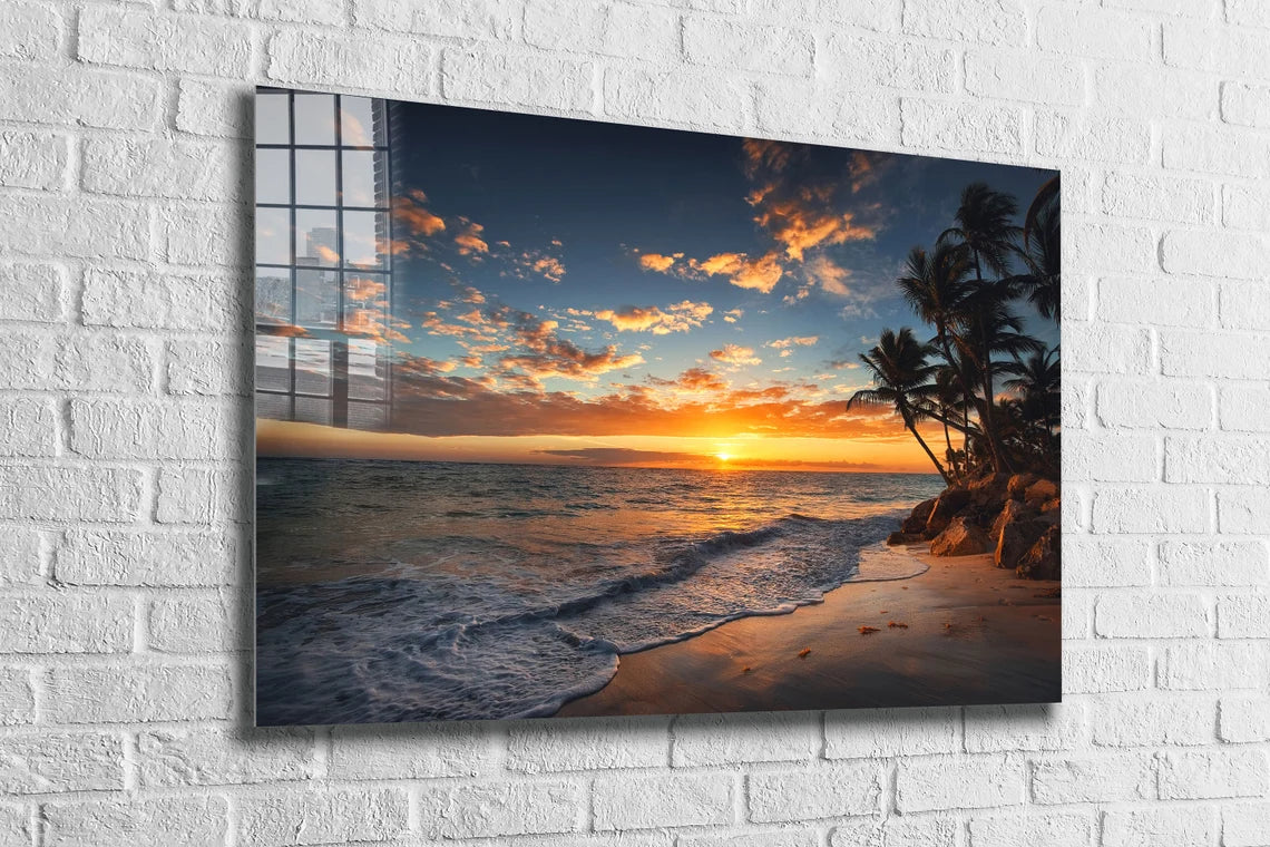 Sunset at Palm Beach UV Direct Aluminum Print Australian Made Quality