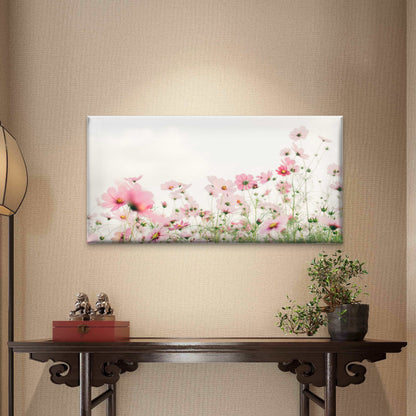 Pink Petals, Gentle Breeze Wall Art Canvas Office Home Room Framed 120x60cm