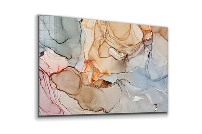 Marble Effect Abstract UV Direct Aluminum Print Australian Made Quality