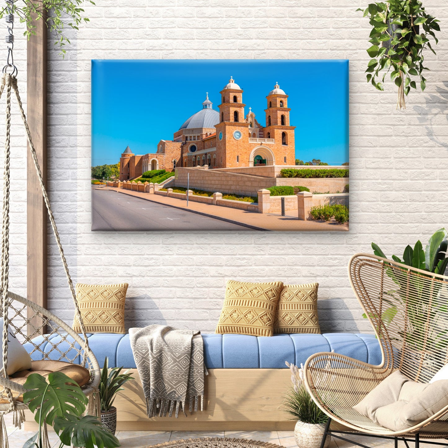 Australian St Francis Xavier Cathedral in Gerladton  Wall Art Decor 100% Australian Made