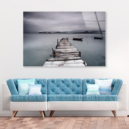 Look On Pier and Boat Acrylic Glass Print Tempered Glass Wall Art 100% Made in Australia Ready to Hang