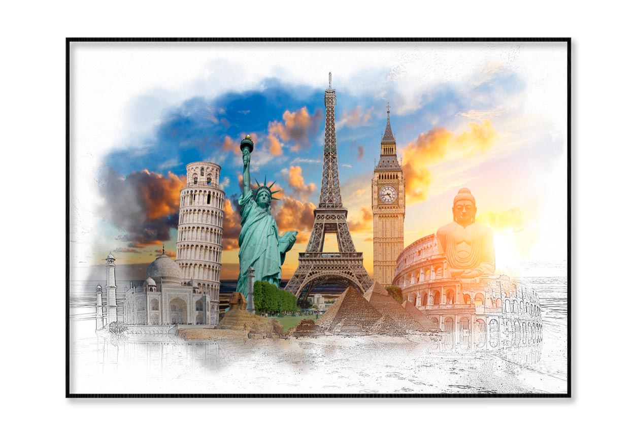 Famous Landmarks of The World Home Decor Premium Quality Poster Print Choose Your Sizes