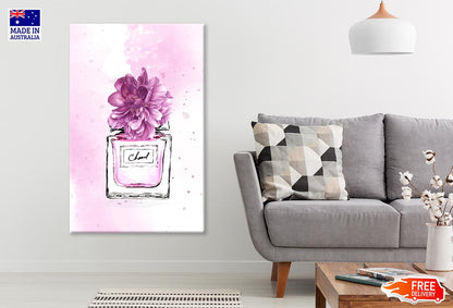 Purple Shaded Perfume and Flowers Print 100% Australian Made