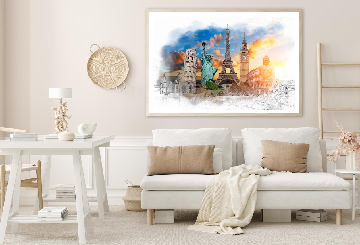 Famous Landmarks of The World Home Decor Premium Quality Poster Print Choose Your Sizes