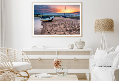 Boats on the Aln Estuary at Sunset Home Decor Premium Quality Poster Print Choose Your Sizes