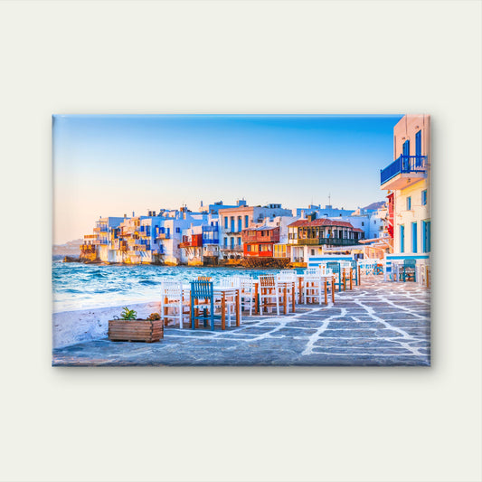 Fishing Houses Perched On the Sea Little Venice Greece Wall Art Decor 100% Australian Made