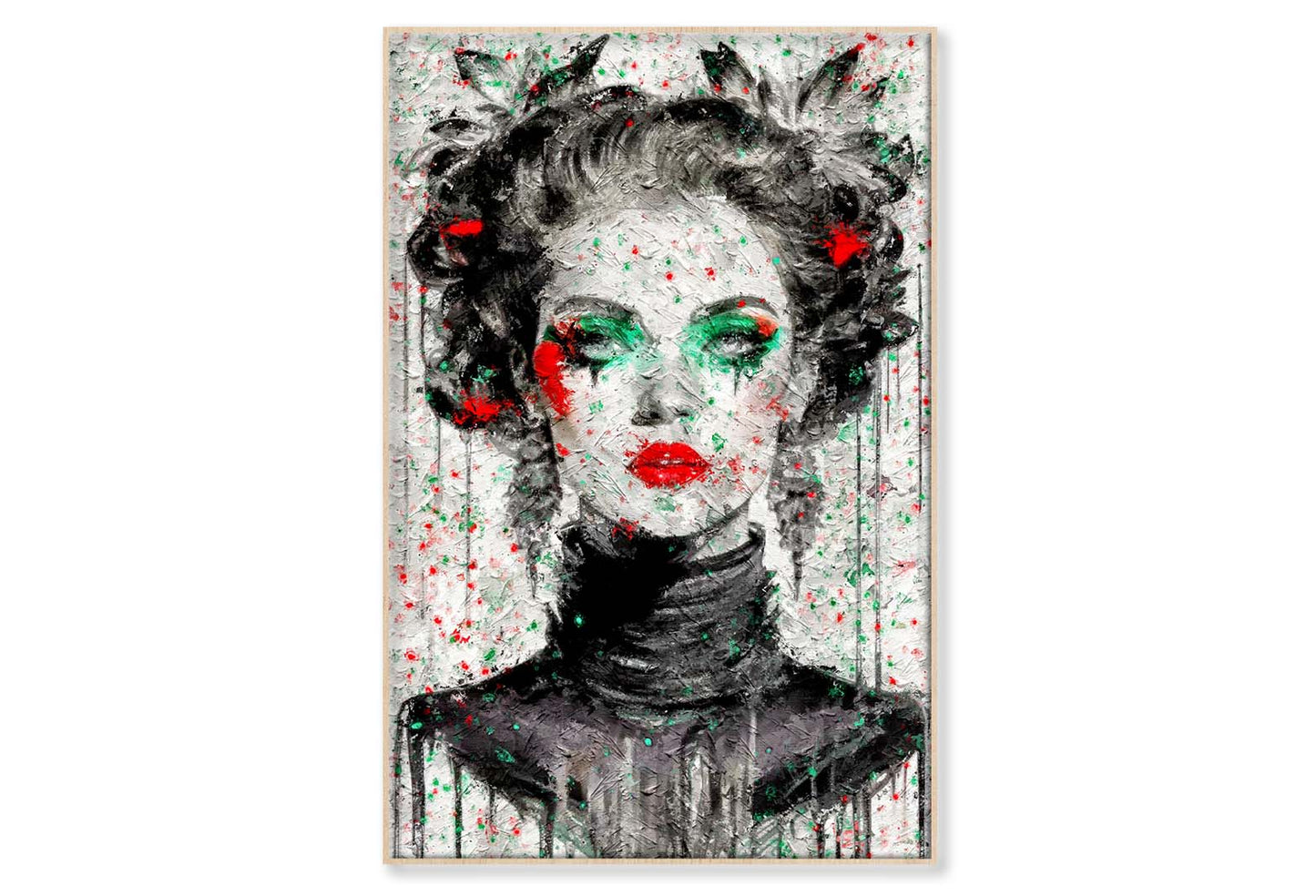 Beautiful Woman Portrait. Abstract Fashion Wall Art Limited Edition High Quality Print