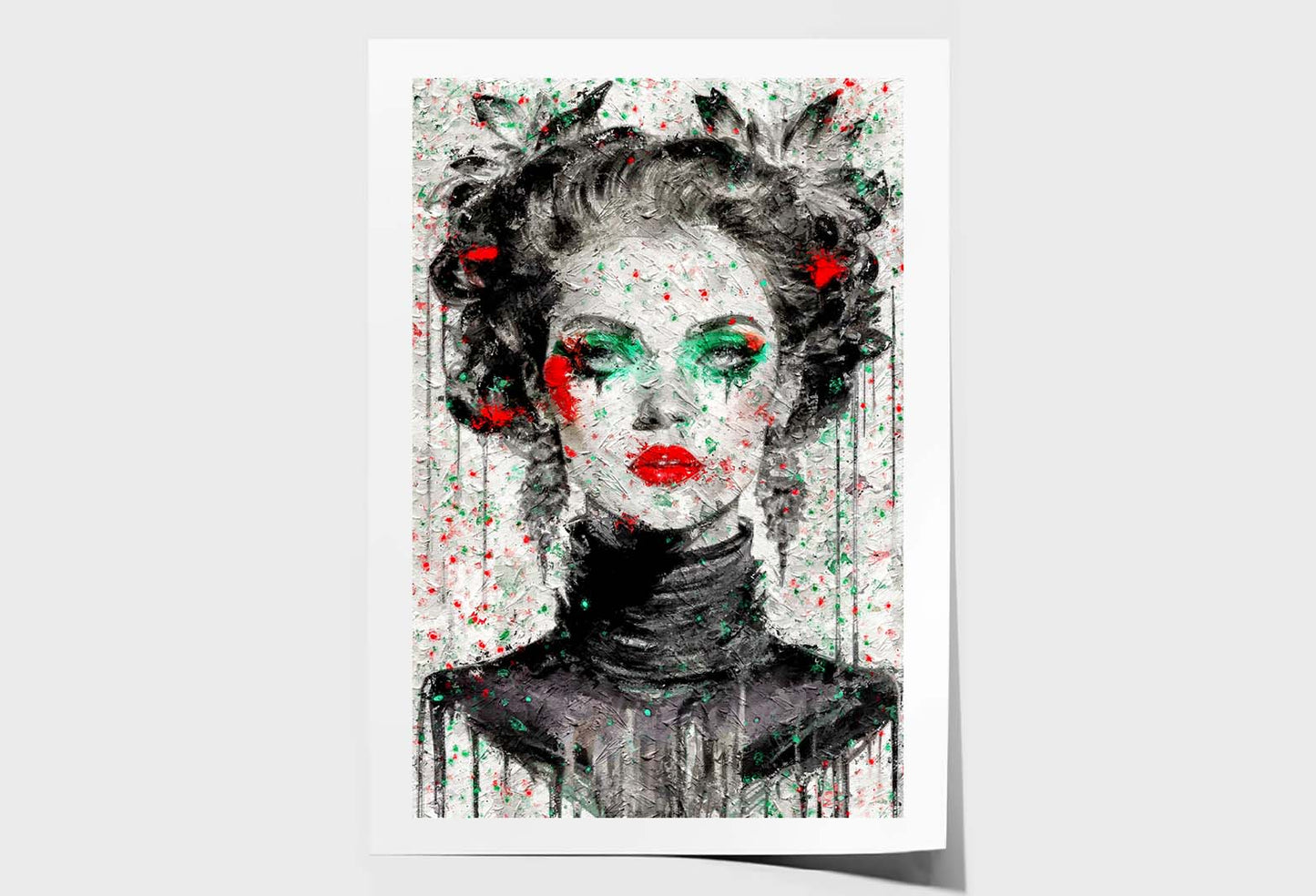 Beautiful Woman Portrait. Abstract Fashion Wall Art Limited Edition High Quality Print