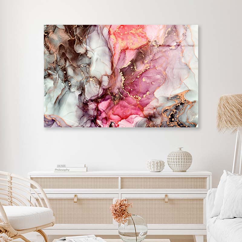 Currents of Translucent Hues Acrylic Glass Print Tempered Glass Wall Art 100% Made in Australia Ready to Hang