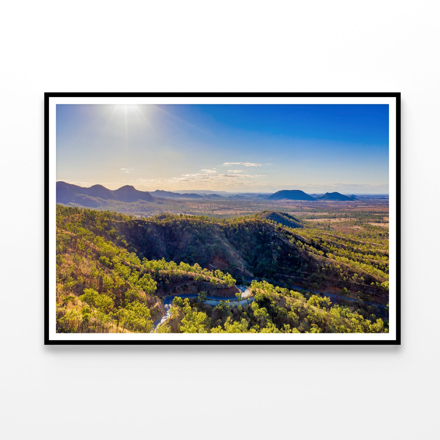 A River Flowing Through a Valley with Mountains Home Decor Premium Quality Poster Print Choose Your Sizes