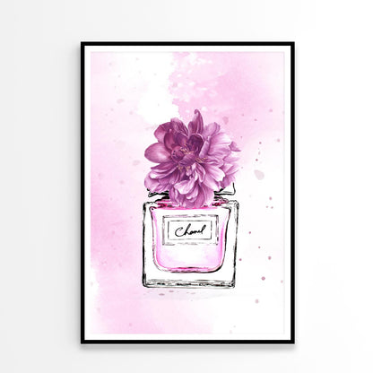 Purple Shaded Perfume and Flowers Design Home Decor Premium Quality Poster Print Choose Your Sizes