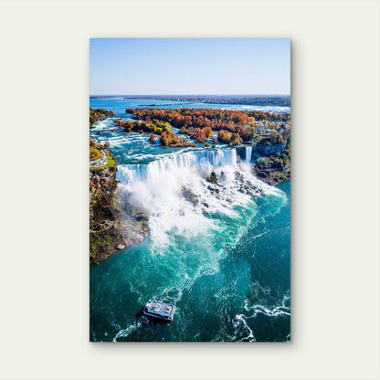 Niagara Falls Aerial View 40x60cm Metal Print Ready to Hang