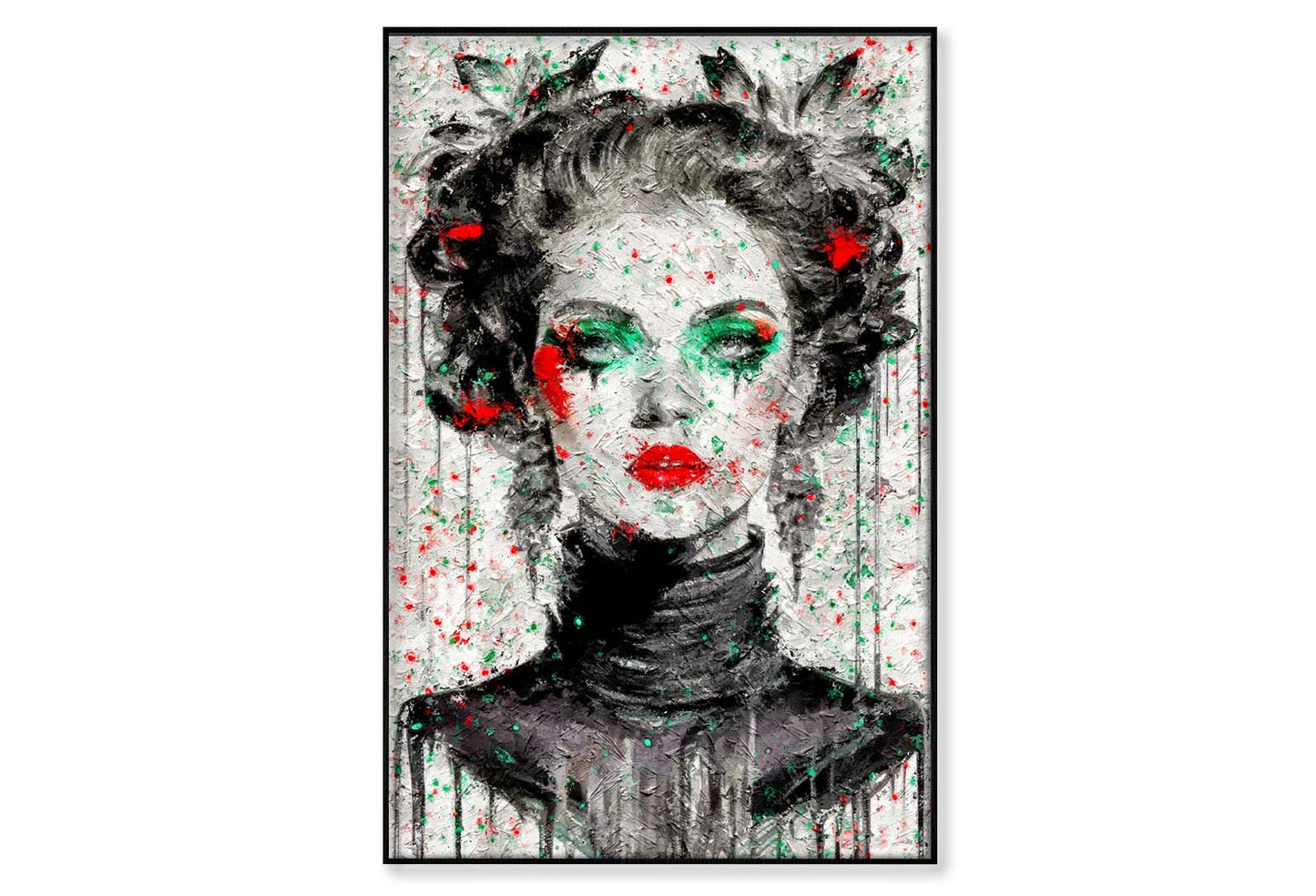 Beautiful Woman Portrait. Abstract Fashion Wall Art Limited Edition High Quality Print