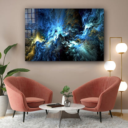 Cosmic Storm Abstract UV Direct Aluminum Print Australian Made Quality