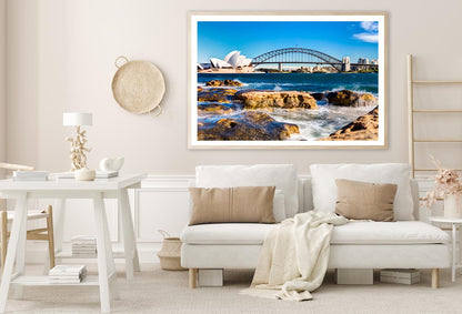 View Of the Sydney Opera House & Harbor Bridge Home Decor Premium Quality Poster Print Choose Your Sizes