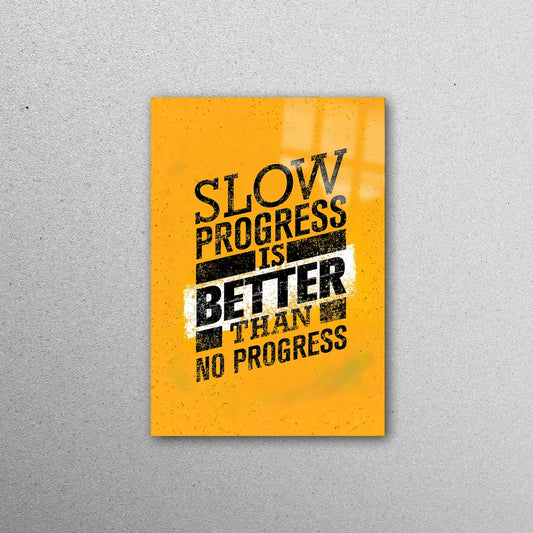 Yellow Slow Progress Acrylic Glass Print Tempered Glass Wall Art 100% Made in Australia Ready to Hang