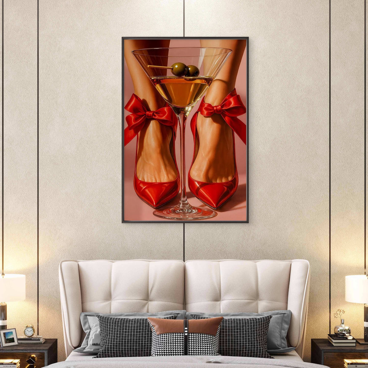 Red High Heels and Wine Glass Magazine Cover Art Fashion Home Decor Premium Quality Poster Print Choose Your Sizes