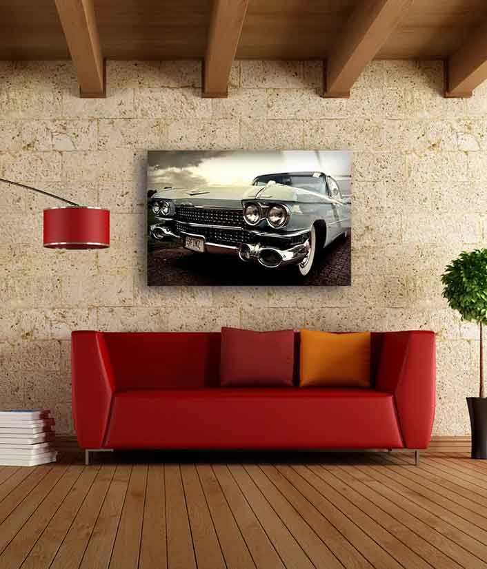 Vintage Car Closeup UV Direct Aluminum Print Australian Made Quality