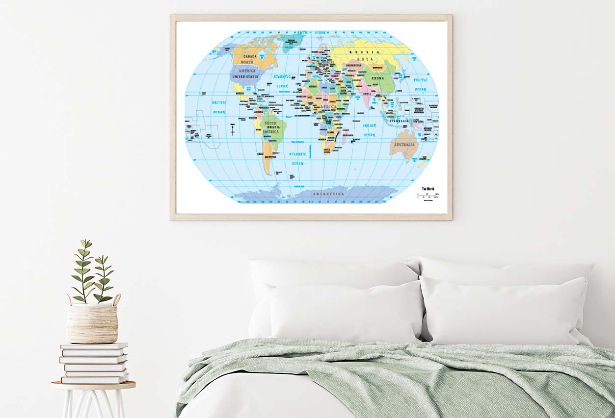 2012 World Political Map Home Decor Premium Quality Poster Print Choose Your Sizes