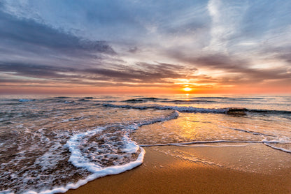 Dramatic Sunrise on the Beach Wall Art Decor 100% Australian Made