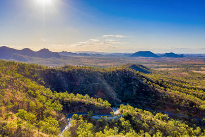 A River Flowing Through a Valley with Mountains Print 100% Australian Made